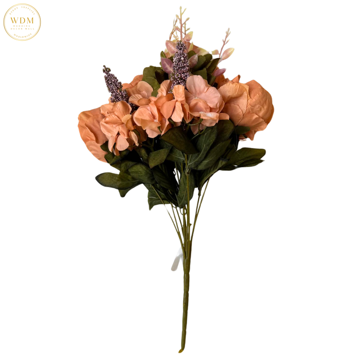 8 Head Silk Peony Bunch with 5 Heavy Fillers