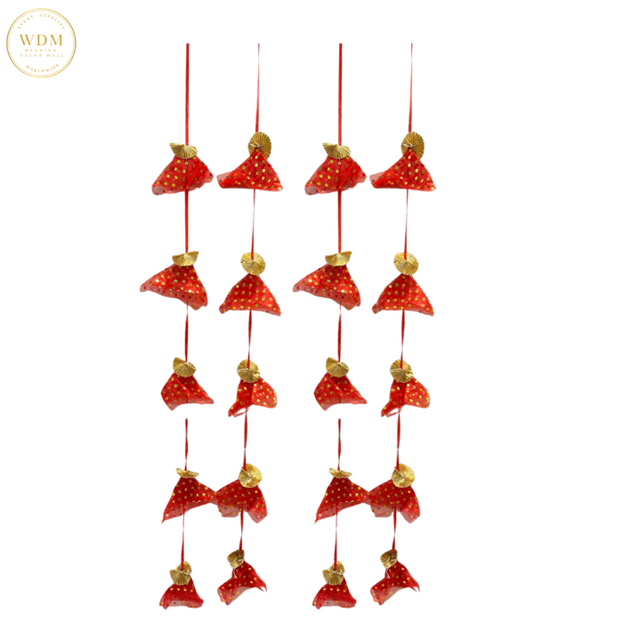 Red and Gold Hanging (Pack of 10)