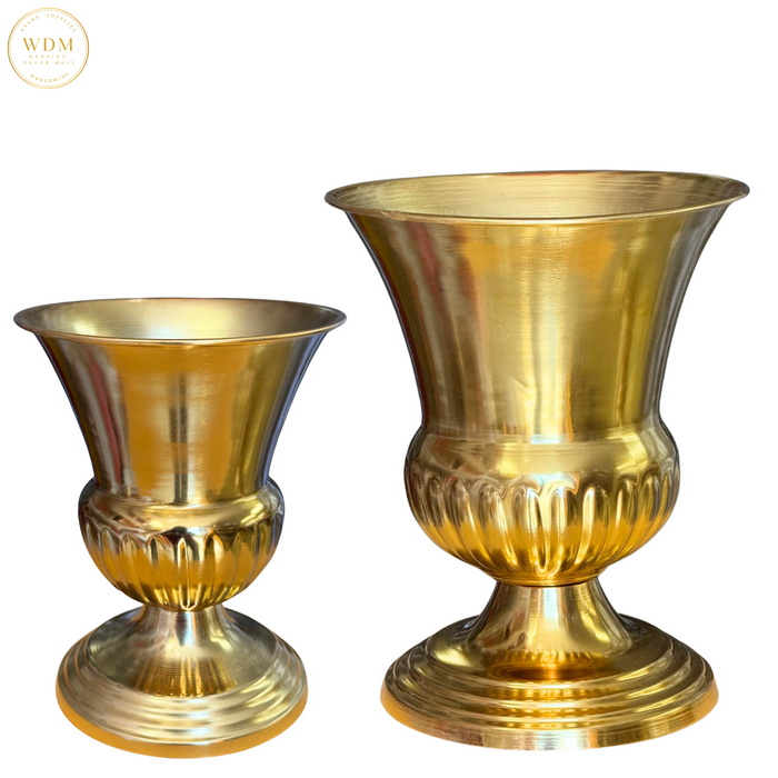 Gold Classic Urn-Style Metal Vase