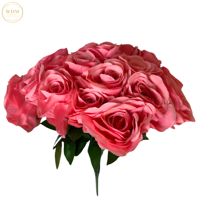 18-Head Silk Rose Bunch with Fillers
