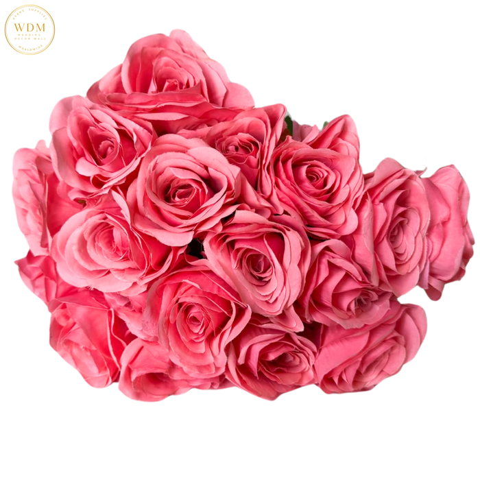 18-Head Silk Rose Bunch with Fillers