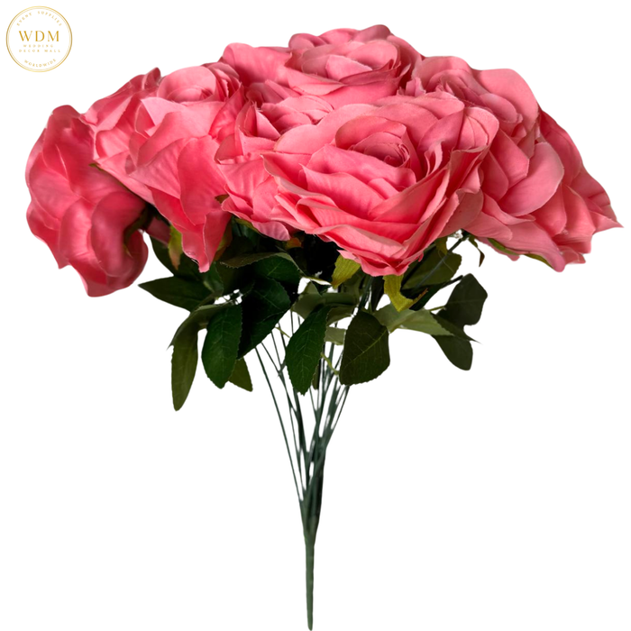 18-Head Silk Rose Bunch with Fillers