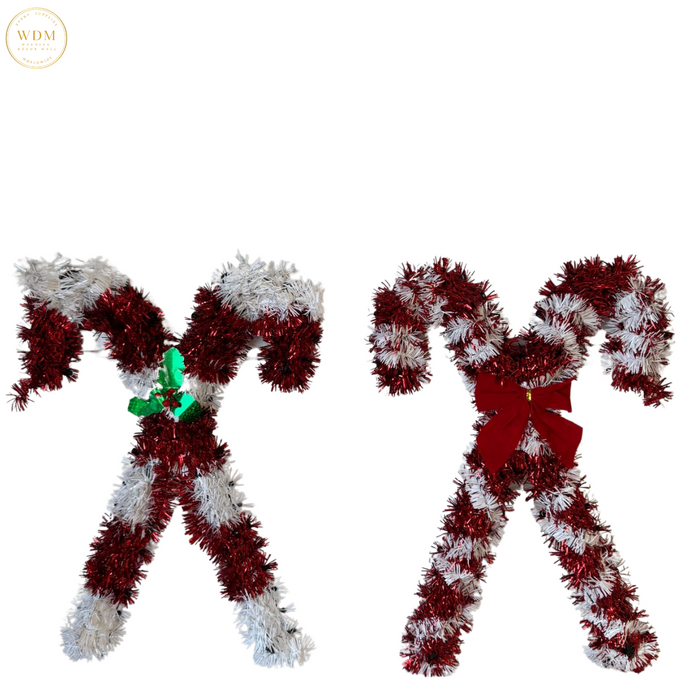 Candy Cane Tinsel (Set of 2)