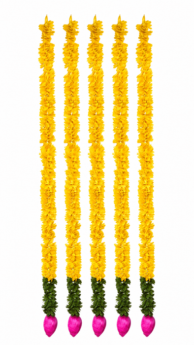 Artificial Floral Hangings (Set of 5)