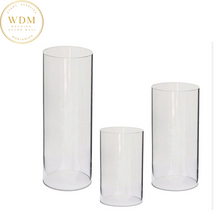 Load image into Gallery viewer, Acrylic Cylindrical Plinth-Set of 3
