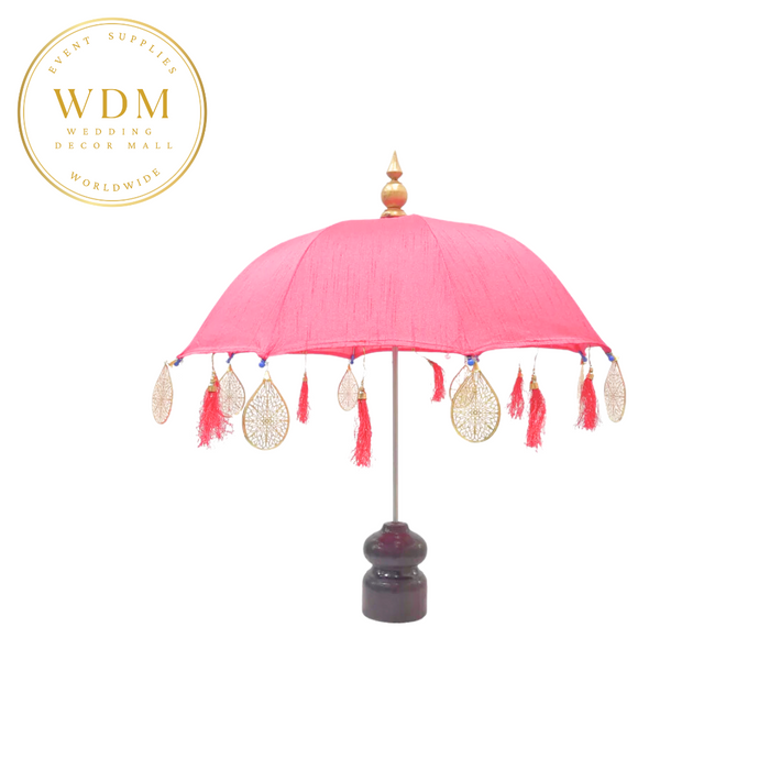 Bali Style Tabletop Umbrella Centrepiece Light Pink (Small)