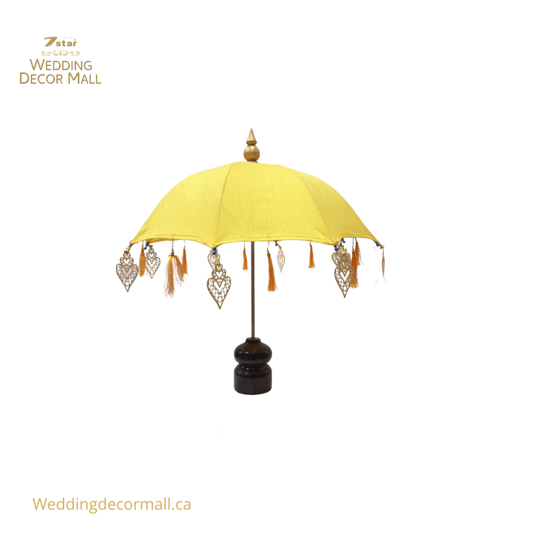 Bali Style Tabletop Umbrella - Small-Yellow