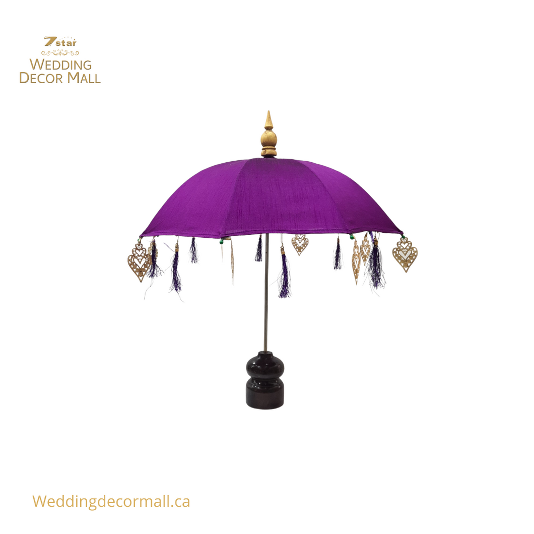 Bali Style Tabletop Umbrella - Small-Purple