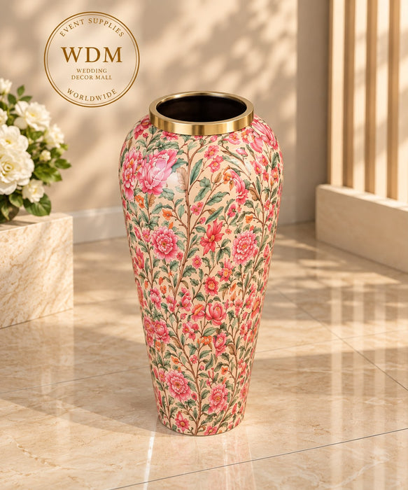 Floral Printed Metal Floor Vase (43, 44)