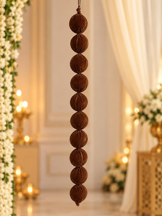 Velvet Pom Pom Hanging Garland- (29)