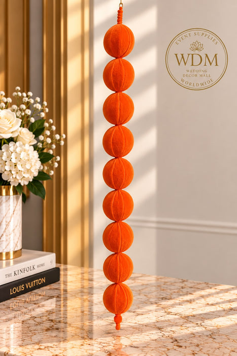 Velvet Pom Pom Hanging Garland- (29)