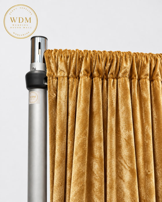 Premade Velvet Fabric Panel-Gold