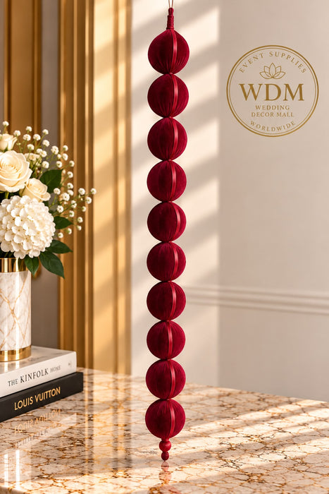 Velvet Pom Pom Hanging Garland- (29)