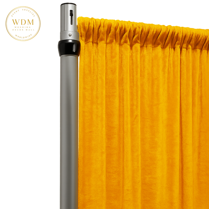 Premade Velvet Fabric Panel - Yellow
