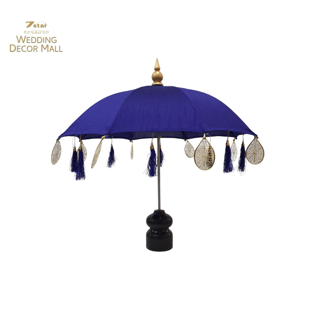 Bali Style Tabletop Umbrella - Small-Blue