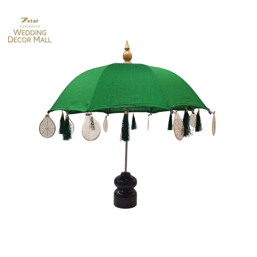 Bali Style Tabletop Umbrella - Small-Dark Green