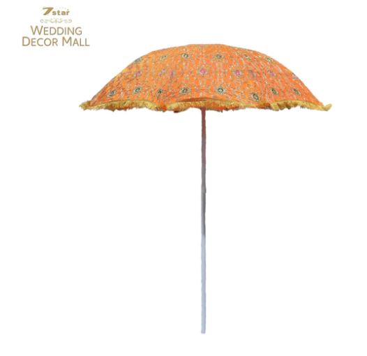 Embroidered Umbrella-Orange