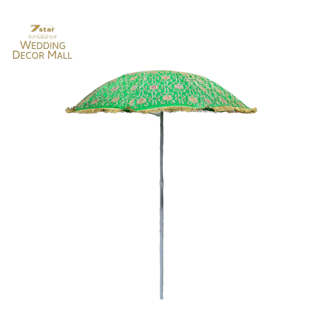 Embroidered Umbrella-Green