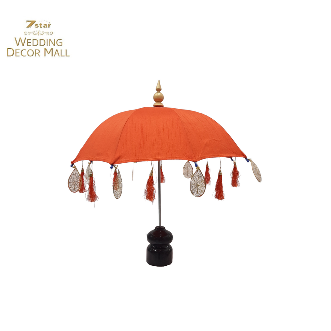 Bali Style Tabletop Umbrella - Small-Orange