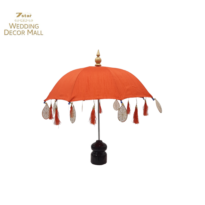 Bali Style Tabletop Umbrella Centrepiece Orange (Small)