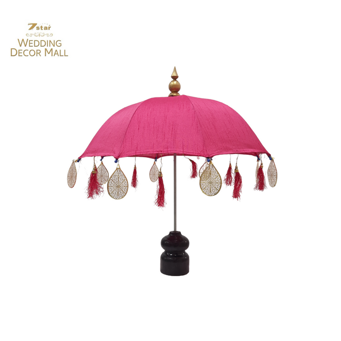 Bali Style Tabletop Umbrella Centrepiece Dark Pink (Small)