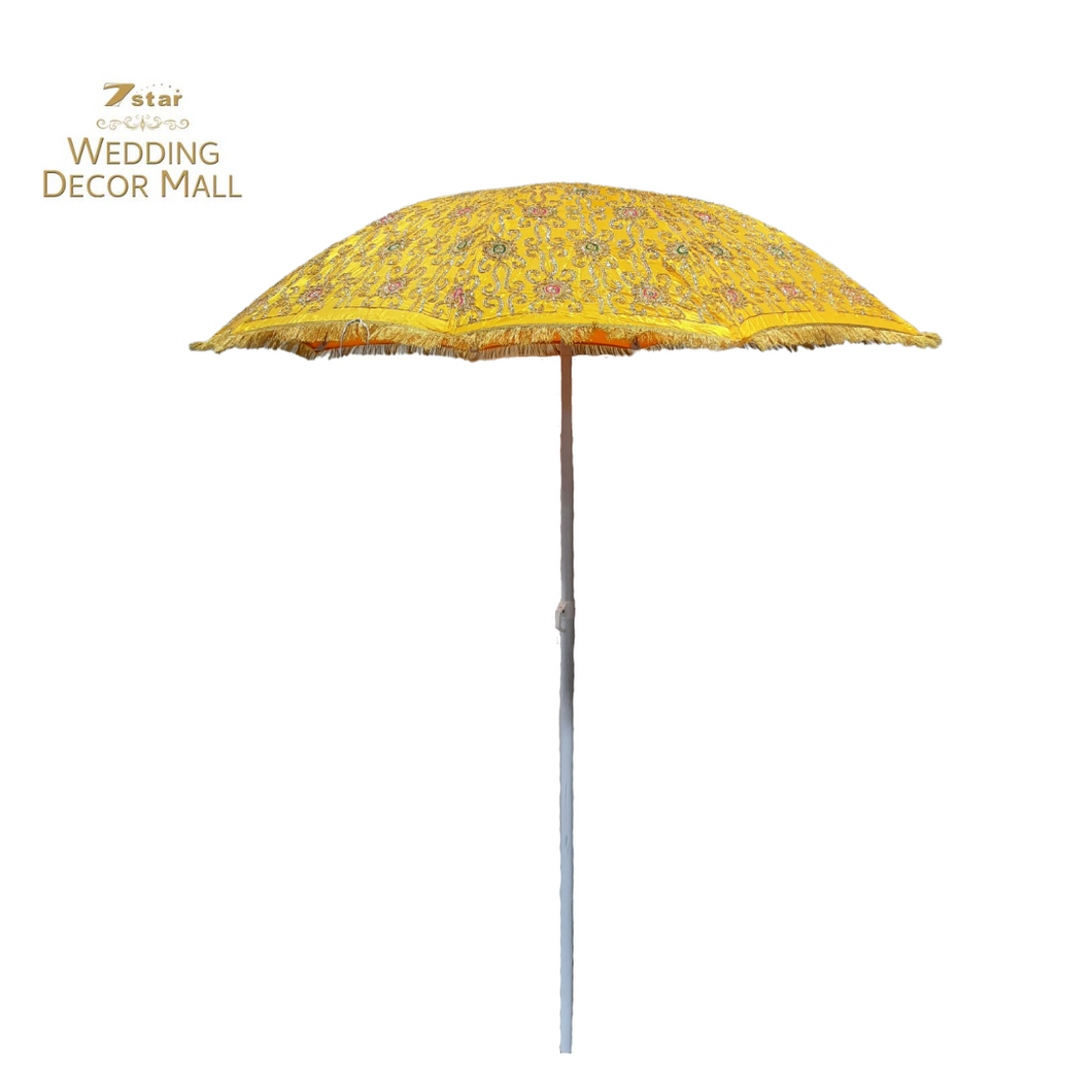 Embroidered Umbrella-Yellow