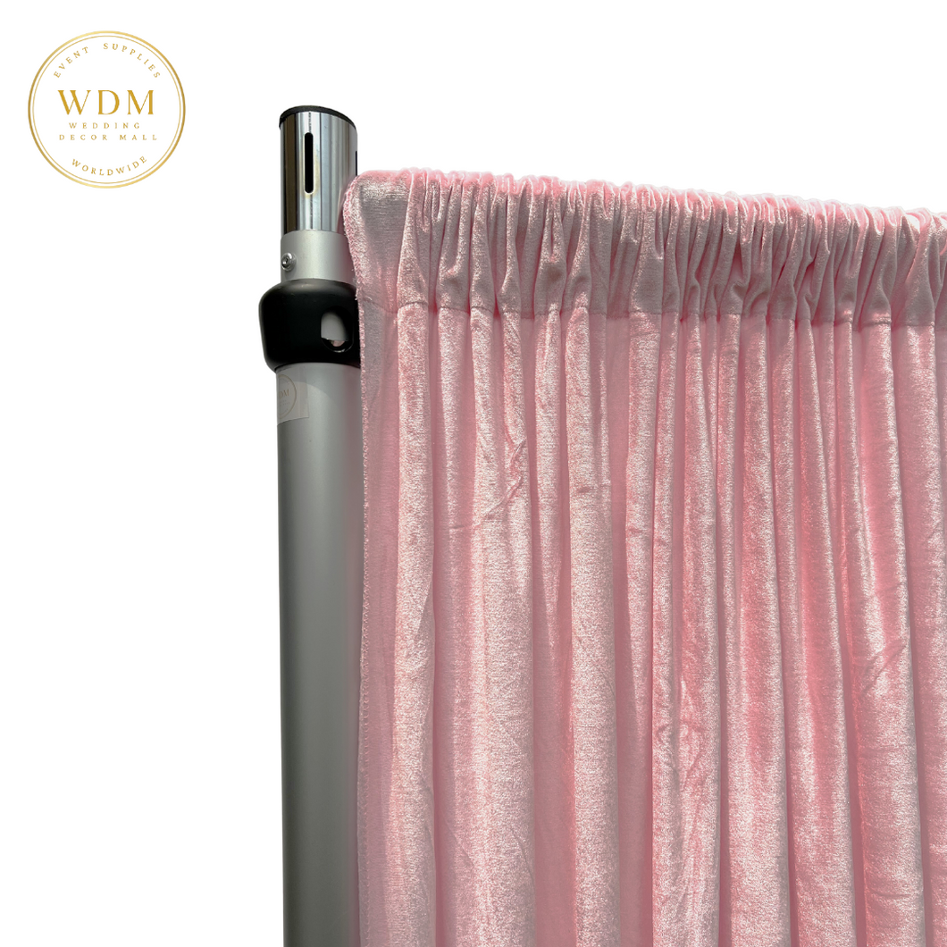 Premade Velvet Fabric Panel - Light Pink