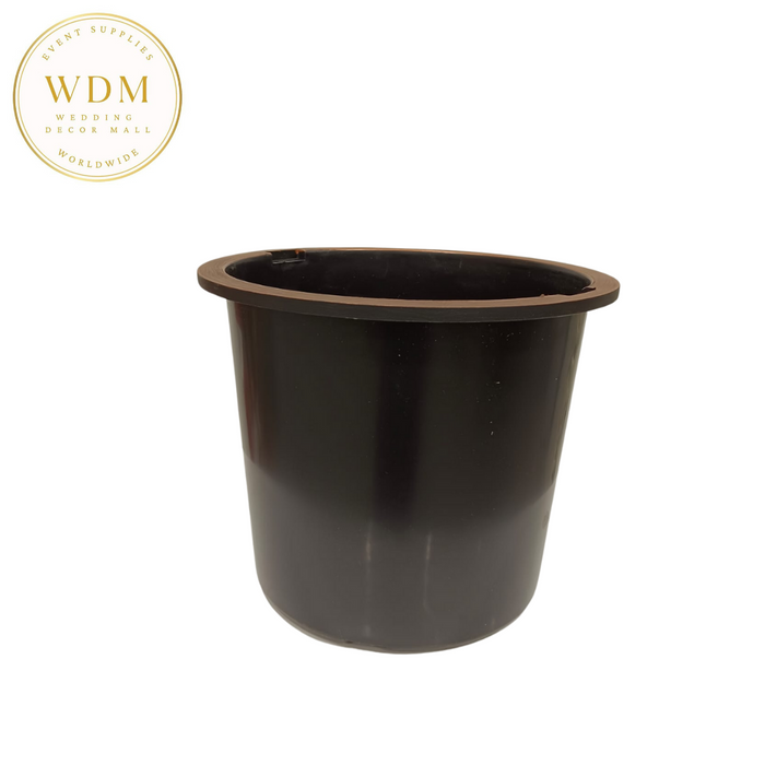 17.5" Metallic Finish Plastic Planters