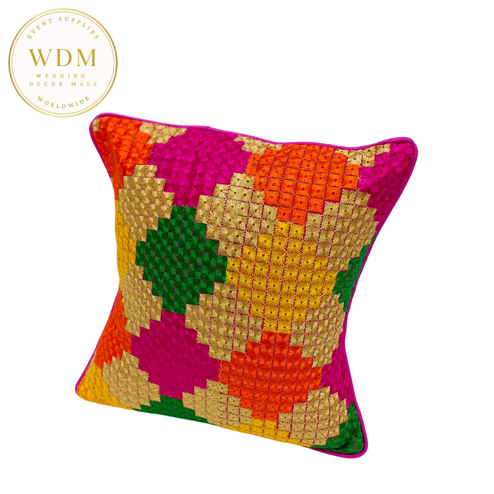 Phulkari Tribal Cushion Cover