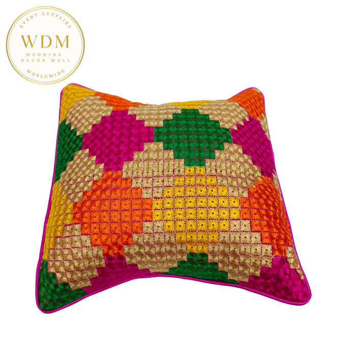 Phulkari Tribal Cushion Cover