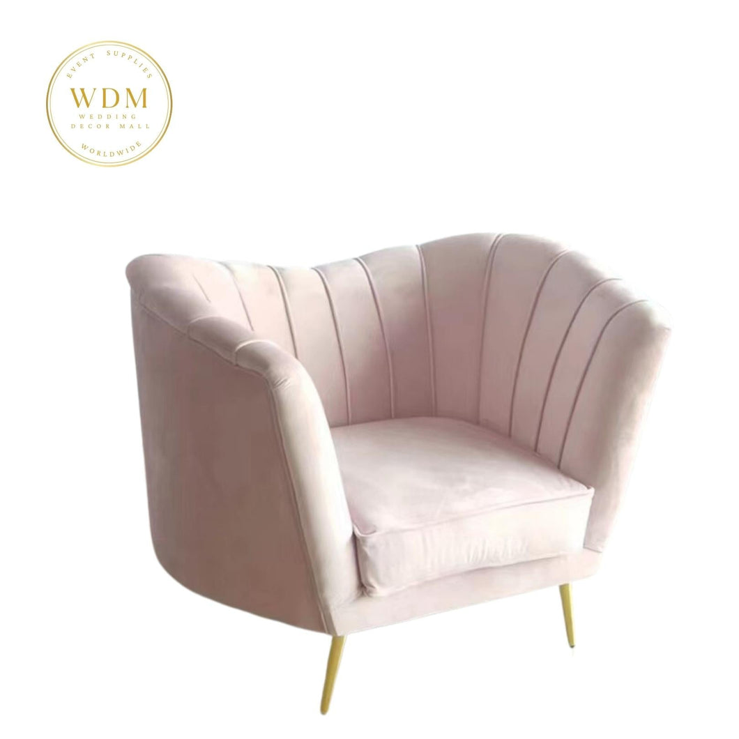 Quinn Lounge Chair - Blush Pink