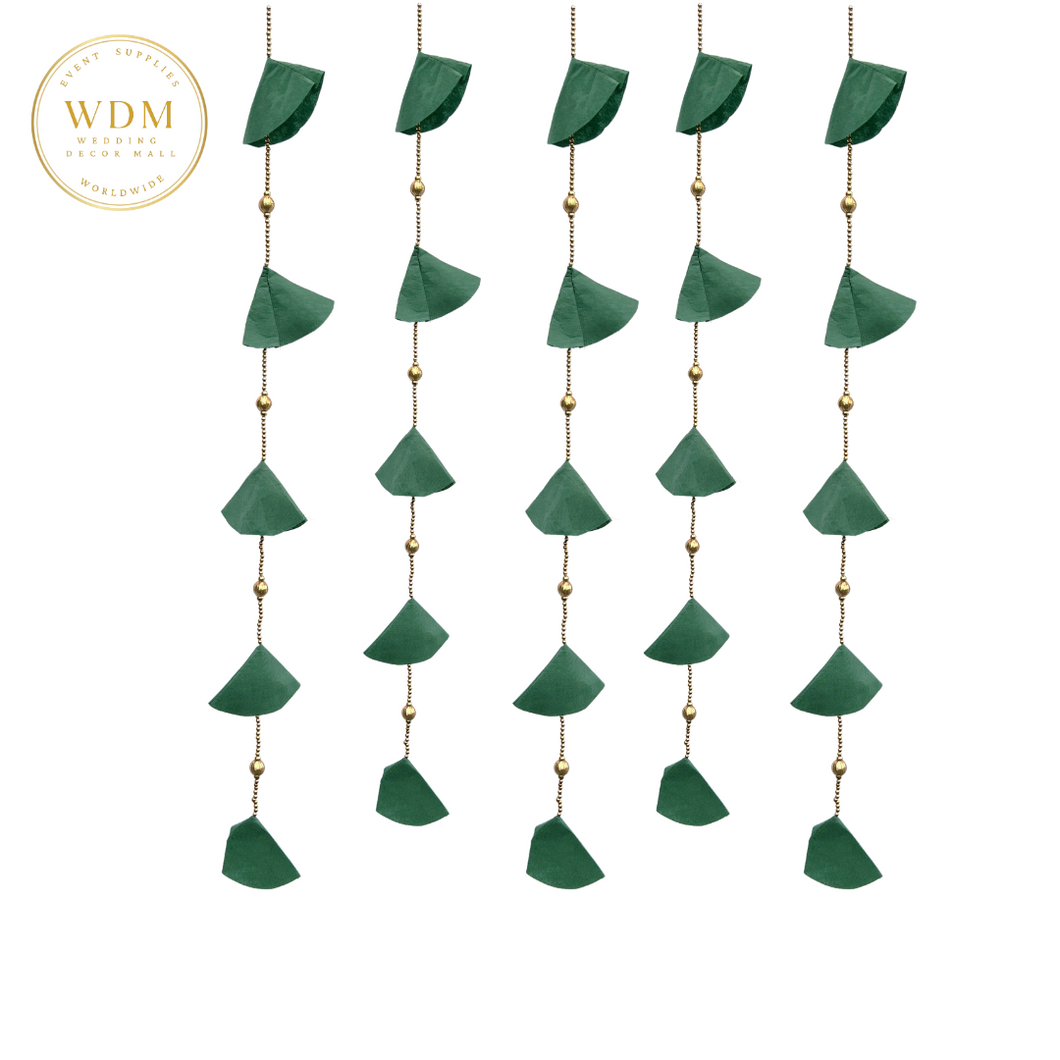 Cone String Garland - Green-Pack of 10