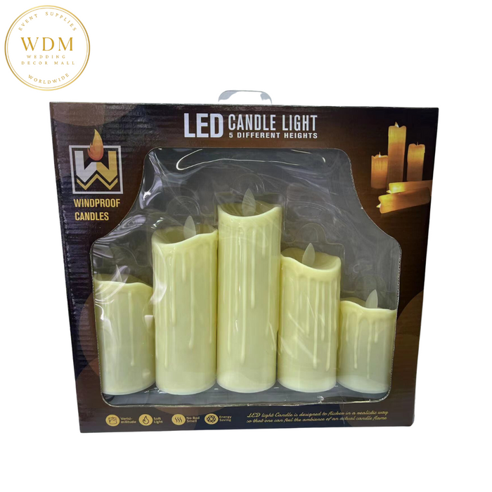 LED Flameless Candles(Pack of 5)