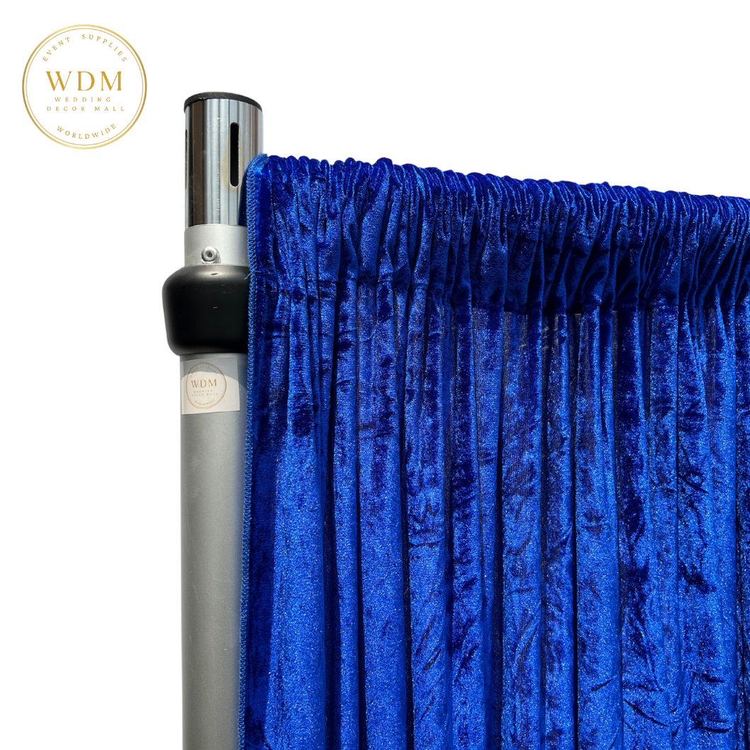 Premade Velvet Fabric Panel - Royal Blue