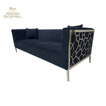 Load image into Gallery viewer, Black Velvet Luxurious Sofa Set
