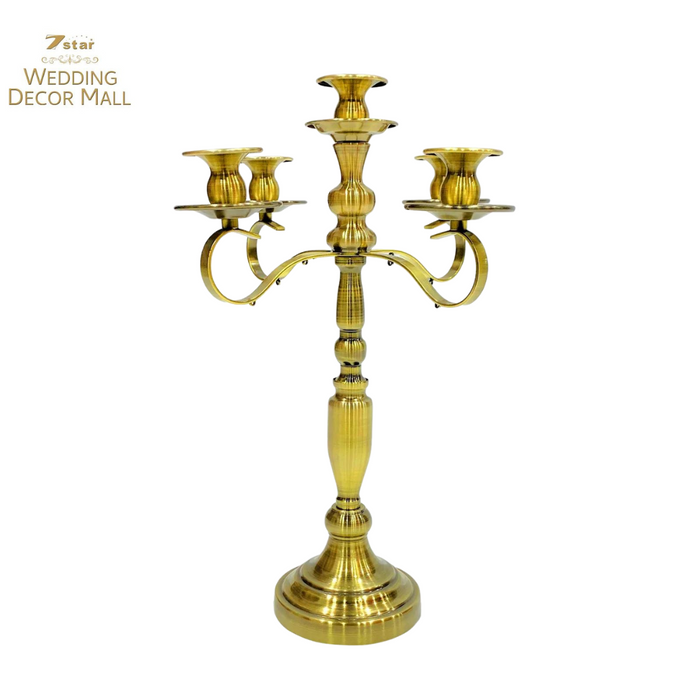 Oxidized Gold Tabletop Candelabra