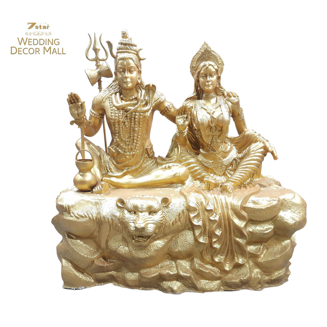 Fiberglass Lord Shiva & Parvati Statue