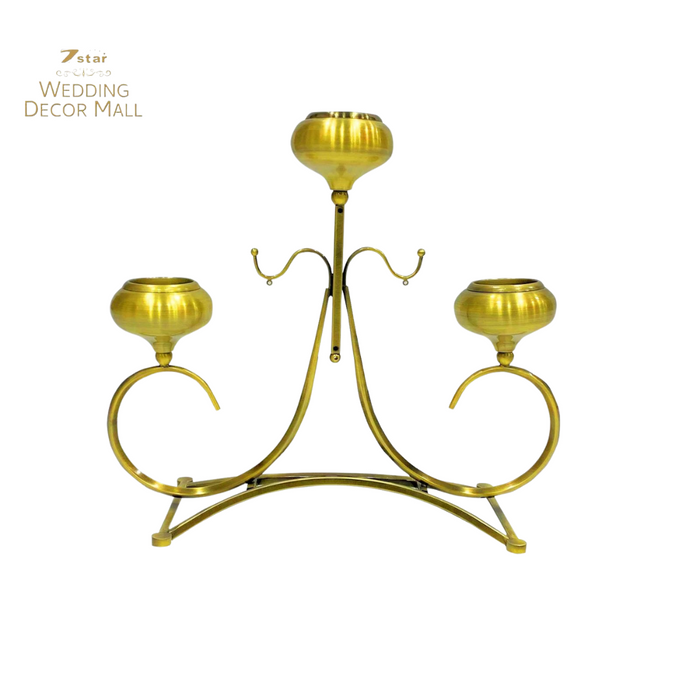 Oxidized Gold Tabletop Candelabra