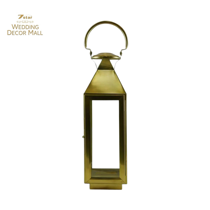 Metal Lantern with Glass Panels