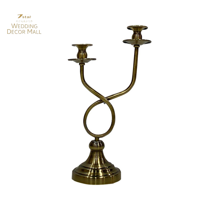 Oxidized Gold Tabletop Candelabra