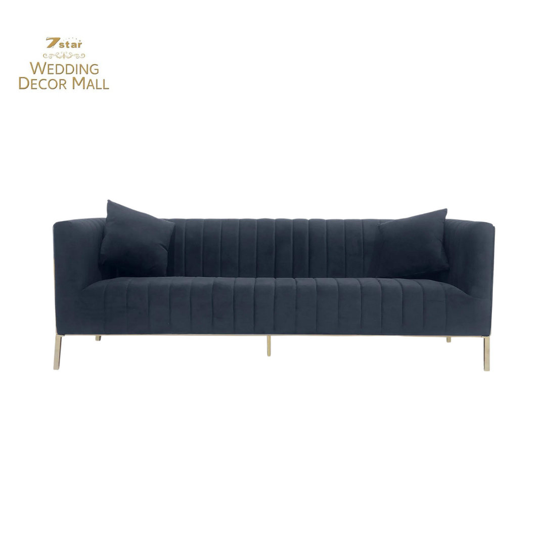 Black Velvet Luxurious Sofa Set