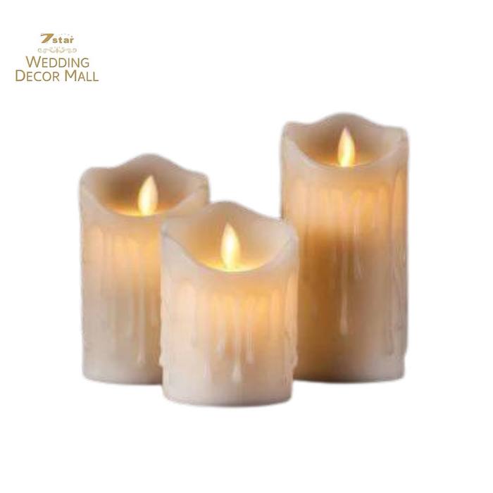 LED Flameless Candles-Pack of 3