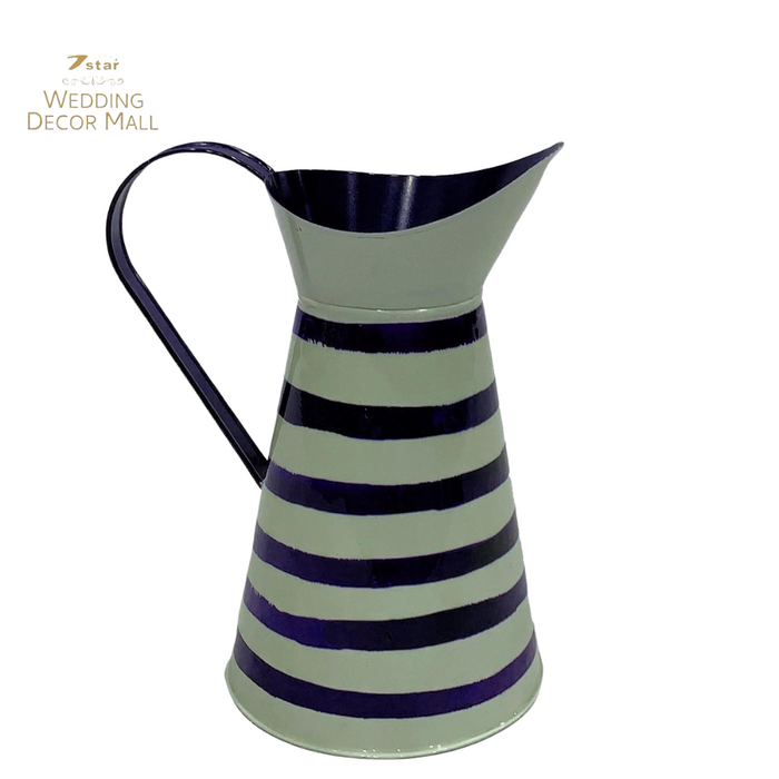 Striped Metal Jug