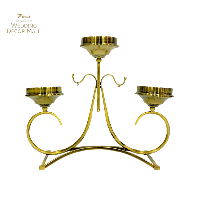 Oxidized Gold Tabletop Candelabra