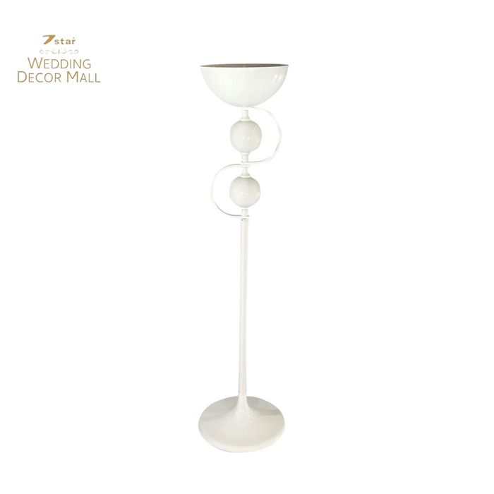 Elegant Polished White Tall (47") Vase