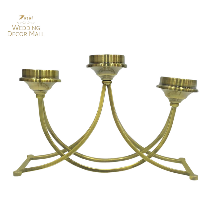 Oxidized Gold Tabletop Candelabra