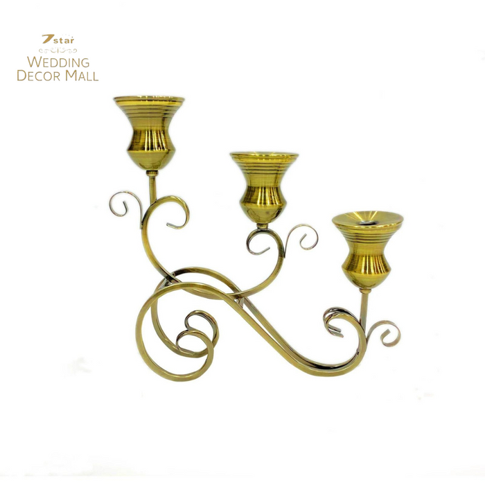 Oxidized Gold Tabletop Candelabra