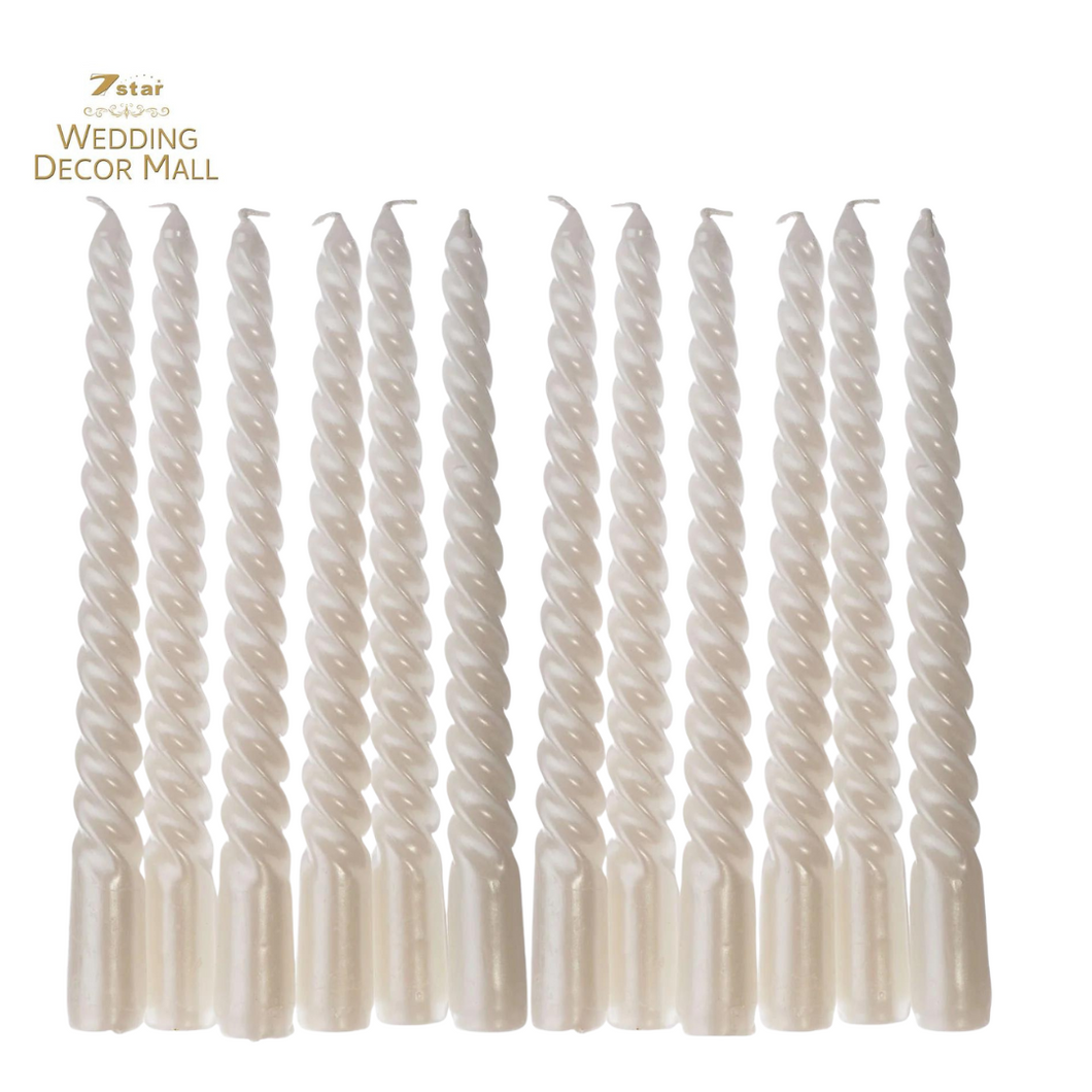Spiral Taper Designed Candles (pack of 12) x 10 boxes