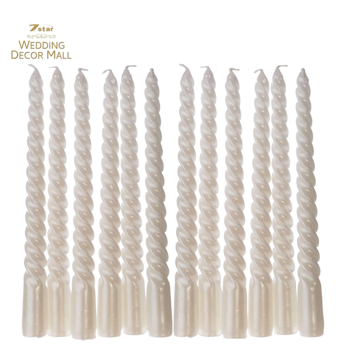 Spiral Taper Designed Candles (pack of 12) x 10 boxes