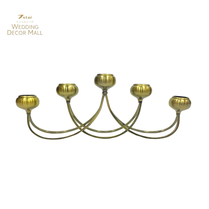 Oxidized Gold Tabletop Candelabra